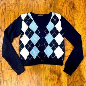 Brandy Melville NWOT Elizabeth Argyle Cardigan Sweater  OS - S/M